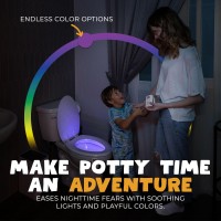 Mindglowing Toilet Light With Motion Sensor Toilet Bowl Night Light 2 Pack With 16 Color Changing Led 5 Stage Dimmer Coo