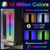 Niuzdu Outdoor Wall Lights 2 Pack 925 Inch Black Exterior Light Fixtures Wall Mount Rgb Modern Porch Lights Wall Sconce Lon