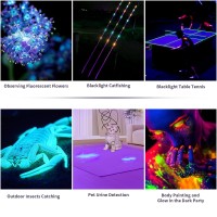 Winniw Rechargeable Black Light Dimmable Uv Light 120 Led Ultraviolet Blacklight Suitable For Neon Glow Party Halloween Bod