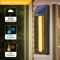 Chegif Solar Wall Lights Outdoor, 2 Pack Solar Porch Lights With 8 Lighting Modes, Ip65 Waterproof Led Outdoor Solar Lights For Garden,Front Door Yard, Front Porch Patio