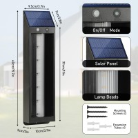 Chegif Solar Wall Lights Outdoor, 2 Pack Solar Porch Lights With 8 Lighting Modes, Ip65 Waterproof Led Outdoor Solar Lights For Garden,Front Door Yard, Front Porch Patio