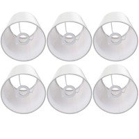 Gavigain 6Pcs Lamp Shades,Simple Wall Light Chandelier Fabric Lamp Shade Light Fixture For Bedroom Living Room Decoration