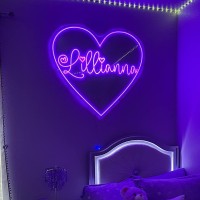 Hotfutic Custom Neon Sign Customizable Large Neon Light For Bedroom Wall Decor Led Sign Personalized Name Sign Gift For Teen G