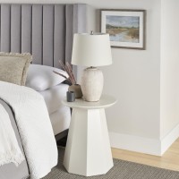 Bring raw beauty to your surroundings with this modern table lamp Made from ceramic in a classic urn shape it adds a distinctively organic vibe to your side table or nightstand Enjoy a relaxing vibe with its tapered drum shade that diffuses a cool glow