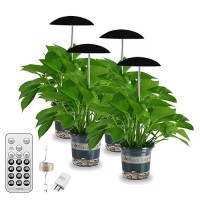 Led Grow Lights For Indoor Plants 4 Pack Smart Usb Small Full Spectrum Plant Lights With Remote Height Adjustable Auto Onoff