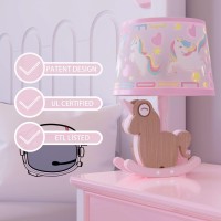 Kids Dimmable Table Lamp Child Safe Natural Wood Creative Design Ul Certified 13 Inch Handmade Small Nursery Lamp Great For