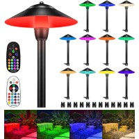 Sunvie Rgbw Low Voltage Landscape Lights 3W Color Changing Pathway Lights 1224V Multicolor Path Lights Waterproof For Yard Gar