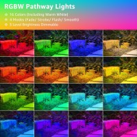 Sunvie Rgbw Low Voltage Landscape Lights 3W Color Changing Pathway Lights 1224V Multicolor Path Lights Waterproof For Yard Gar