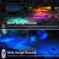 Sunvie Rgbw Low Voltage Landscape Lights 3W Color Changing Pathway Lights 1224V Multicolor Path Lights Waterproof For Yard Gar