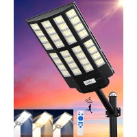 Gefolly 4200W Solar Street Light Outdoor Wide Angle 350000Lm 3000K4000K6500K Commercial Parking Lot Lights Dusk To Dawn Ip67