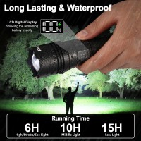 Rechargeable Flashlights 900000 High Lumens Long Range High Concentration Super Bright Usb C Led Flashlight Long Lasting Power