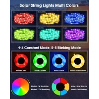 Solar Christmas String Lights 3 In 1 Solar Christmas Decorations Lights With 6 Lighting Colors 328Ft Solar String Lights For