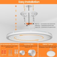 Deeplite Ceiling Light With Night Light Flush Mount 12 Inch 29W 3K4K6K Selects Round Prism Eyecaring Panel Low Profile Wir