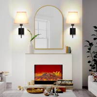 Battery Operated Wall Sconce Set Of Two Rechargeable Wireless Wall Lights With Remote Dimmable 10100 Color Adjustable