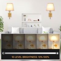 Battery Operated Wall Sconce Set Of Two Rechargeable Wireless Wall Lights With Remote Dimmable 10100 Color Adjustable