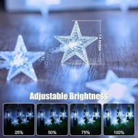 Star String Lights Plug In 33 Ft 100 Led Star Fairy String Lights With Remote And Timer 8 Modes Waterproof For Bedroom Tent L