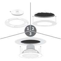 Lightlabs Goof Ring Matte 6 Pack 806 Diameter For 6 Cans Inlcudes Ring Tape To Fix Drywall Damage For Flush Recessed Down