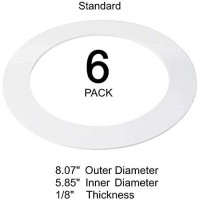 Lightlabs Goof Ring Matte 6 Pack 806 Diameter For 6 Cans Inlcudes Ring Tape To Fix Drywall Damage For Flush Recessed Down