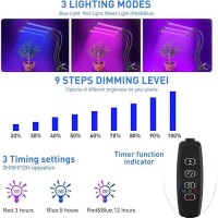 Otryad Grow Lights For Indoor Plants Full Spectrum Plant Growing Lights With Auto On Off 3912H Timer 9 Level Dimmable 3 Lig