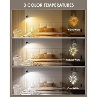 Led Wall Mounted Lights 2Pcs Wall Sconce With Remote Noscrew Mounted Rechargeable Battery 2Way Light Mode With 3 Colors And