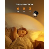 Led Wall Mounted Lights 2Pcs Wall Sconce With Remote Noscrew Mounted Rechargeable Battery 2Way Light Mode With 3 Colors And