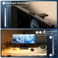 Quntis Monitor Light Bar With Remote 201 Dual Light Screen Light Bar Sliding Weighted Clip Fit For All Screens Adjustable