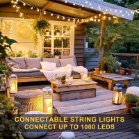 100Ft Globe String Lights Indoor Outdoor Waterproof 200 Led Christmas Fairy Lights Plug In With Remote Connectable Hanging Lig