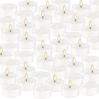 White Tea Lights Candle Bulk In Clear Cup 35 Hours Unscented Smokeless Votive Candles For Wedding Parties Birthdays Valentines