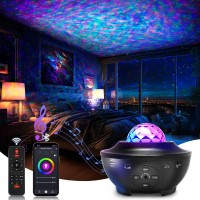 Flyeagle Galaxy Projector For Bedroom Light Projector Star Projector Galaxy Light With Bluetooth Speaker Timer App Remote C