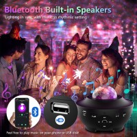 Flyeagle Galaxy Projector For Bedroom Light Projector Star Projector Galaxy Light With Bluetooth Speaker Timer App Remote C