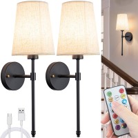 Battery Operated Wall Sconces Set Of Two Wireless Wall Sconce With Remote Control Indoor Dimmable Battery Operated Wall Lamp L