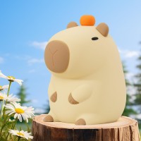 Coolgift Mart Capybara Gifts Cute Animal Silicone Night Light Touch Control Timer Usb Rechargeable Ideal For Breastfeeding