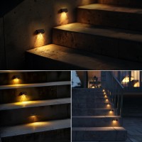 Niorsun Solar Lights For Outside 12 Pack Led Outdoor Stair Lights Warm White Solar Deck Lights Solar Fence Lights Outdoor Water