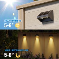 Niorsun Solar Lights For Outside 12 Pack Led Outdoor Stair Lights Warm White Solar Deck Lights Solar Fence Lights Outdoor Water