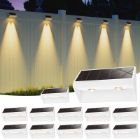 Niorsun Solar Outdoor Lights 12 Pack Led Solar Fence Lights Warm White Solar Deck Lights Outdoor Solar Lights Ip65 Waterproof F