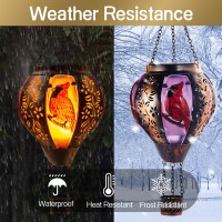 Hot Air Balloon Solar Lantern Outdoor Flame Hanging Solar Light Waterproof Lanterns For Patio Garden Yard Farmhouse Decor Gre