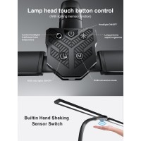 Rgb Double Swing Arm Desk Lamp 24W Ultra Bright Auto Dimming Desk Light Multiangle Adjustment Touch Control Desktop Lamp I