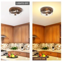 Luminzone Flush Mount Ceiling Light With Clear Glass Shade 2Light Indoor Outdoor Farmhouse Lighting Flush Mount Lights For Kit