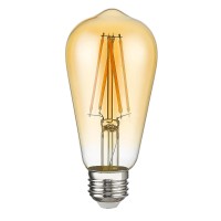 Emliviar Vintage 9W Led Light Bulb With Amber Glass, Antique Led Bulbs 100 Watt Equivalent, 3000K 880Lm Warm White Brightness, Cri 80+, 4 Pack, St58-Led-9W-A