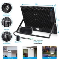 500W 2Pack Led Flood Light Outdoor 2750W Equivalentsuper Bright 58 500Lm Daylight 5000K Ip66 Waterproof Security Led Arena Lig