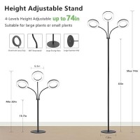 Geciliaoran Grow Light For Indoor Plants Full Spectrum Led Halo Plant Lights With Stand Floor Standing Growing Lamp With Adjus