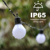 Solar String Lights Outdoor With 20 G40 Bulbs Waterproof 33 Feet 100 Led Solar Powered Lights With Usb Port 8 Light Modes Solar