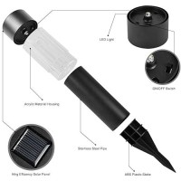 Kelvinlux Solar Pathway Lights Outdoor 12 Pack Waterproof Stainless Steel Led Solar Stake Lights Garden Landscape Lighting For