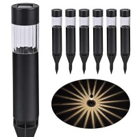 Kelvinlux Solar Pathway Lights Outdoor 12 Pack Waterproof Stainless Steel Led Solar Stake Lights Garden Landscape Lighting For