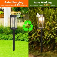 Kelvinlux Solar Pathway Lights Outdoor 4 Pack Solar Powered Bright Lights For Outside Waterproof Auto Onoff Solar Garden Land