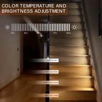 Ameistor Intelligent Stair Lights Motion Sensor Indoor Stick On Led Step Lights Indoor Staircase Lighting Dimmable 3000K6000