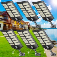 Jadisi 6Pack Solar Parking Lot Lights 14400W Solar Street Light 1440000Lm Dusk To Dawn Street Lights Solar Powered Ip67 Waterp