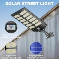 Jadisi 6Pack Solar Parking Lot Lights 14400W Solar Street Light 1440000Lm Dusk To Dawn Street Lights Solar Powered Ip67 Waterp