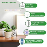 Wiaxulay Grow Light 78 Led Plant Light For Indoor Plants Full Spectrum Desktop Growing Lamp With Auto Timer 61216 Hrs 3 Lig