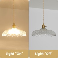 Oyisen Plug In Pendant Light Clear Glass Shade Hanging Light Industrial Pendant Light For Entryway Dinning Room Lighting Fixt